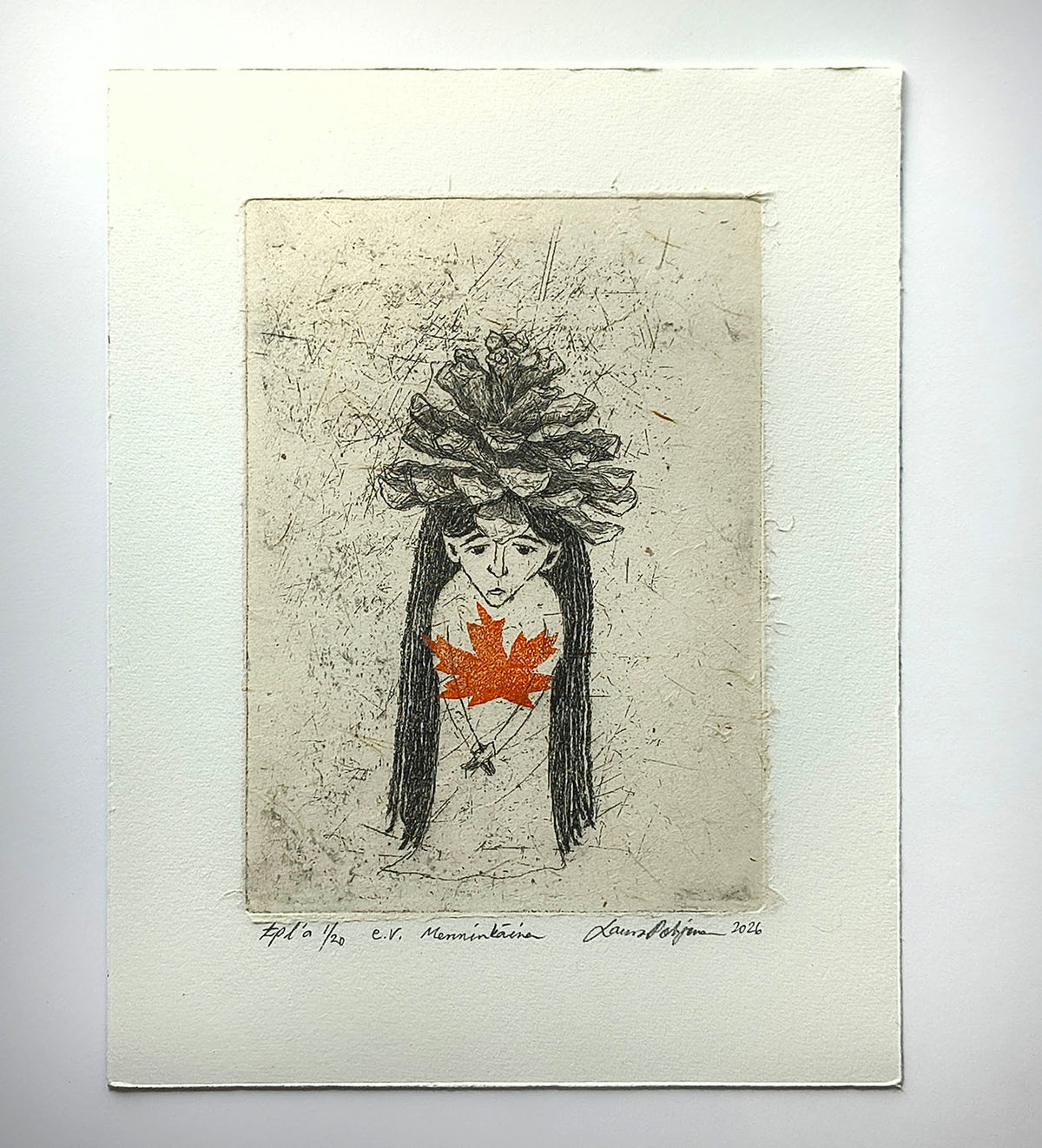 Taidegrafiikka, Laura Pohjonen, "Menninkäinen, 1/20"