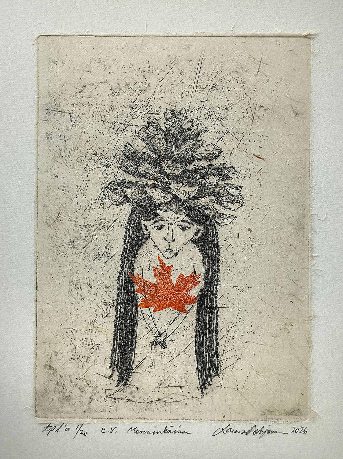 Taidegrafiikka, Laura Pohjonen, "Menninkäinen, 1/20"